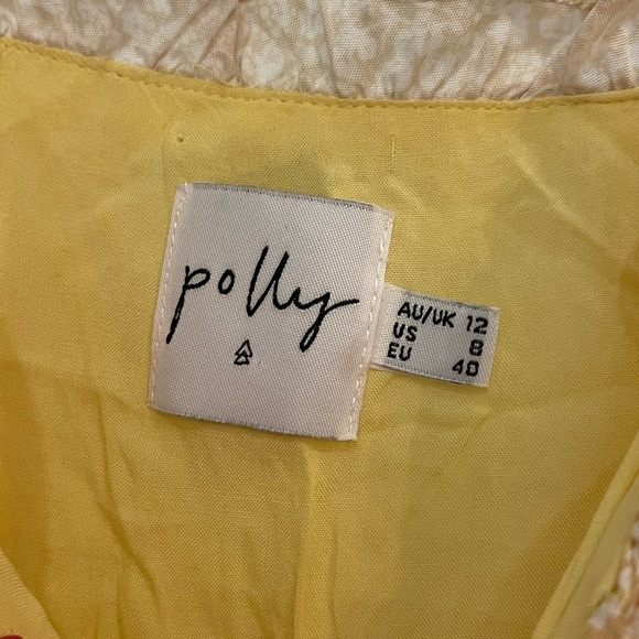 Princess Polly Cream and Yellow Tiered Mini Dress - Picture 3 of 3